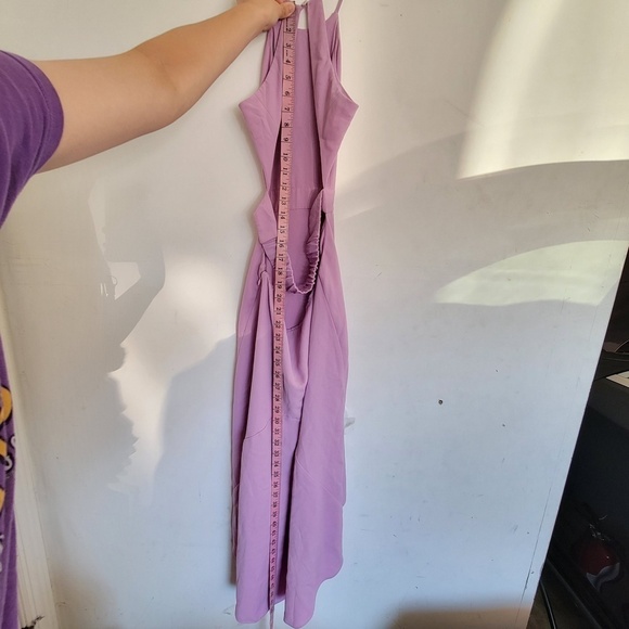 Halston Heritage Pink Halter Neck High Low Cut Out Back Midi Dress Size 2 - Picture 10 of 14